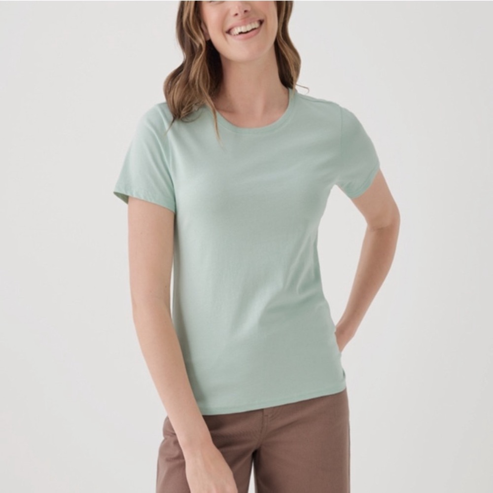 Pact Women's Organic Cotton Softspun Crew Neck Tee - Sea Spray